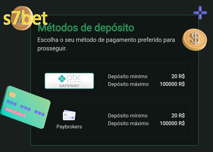 O cassino s7betbet oferece uma grande variedade de métodos de pagamento
